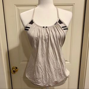 Lululemon Light Grey Racerback w/ Built-in Bra 6
